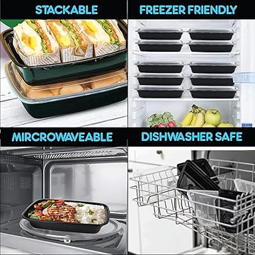 Meal Prep Containers (Pack of 12)