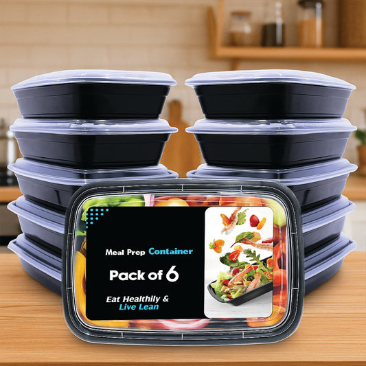 Meal Prep Containers (Pack of 6)