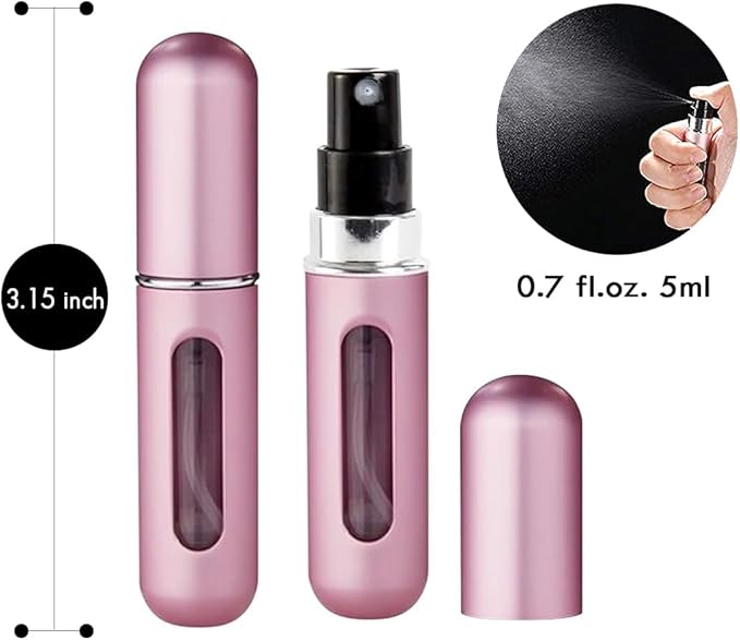 Matte Refillable Perfume Atomiser Bottles 5 - Pack | 5ml Travel Size - Omrel