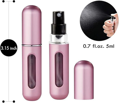Matte Refillable Perfume Atomiser Bottles 5 - Pack | 5ml Travel Size - Omrel
