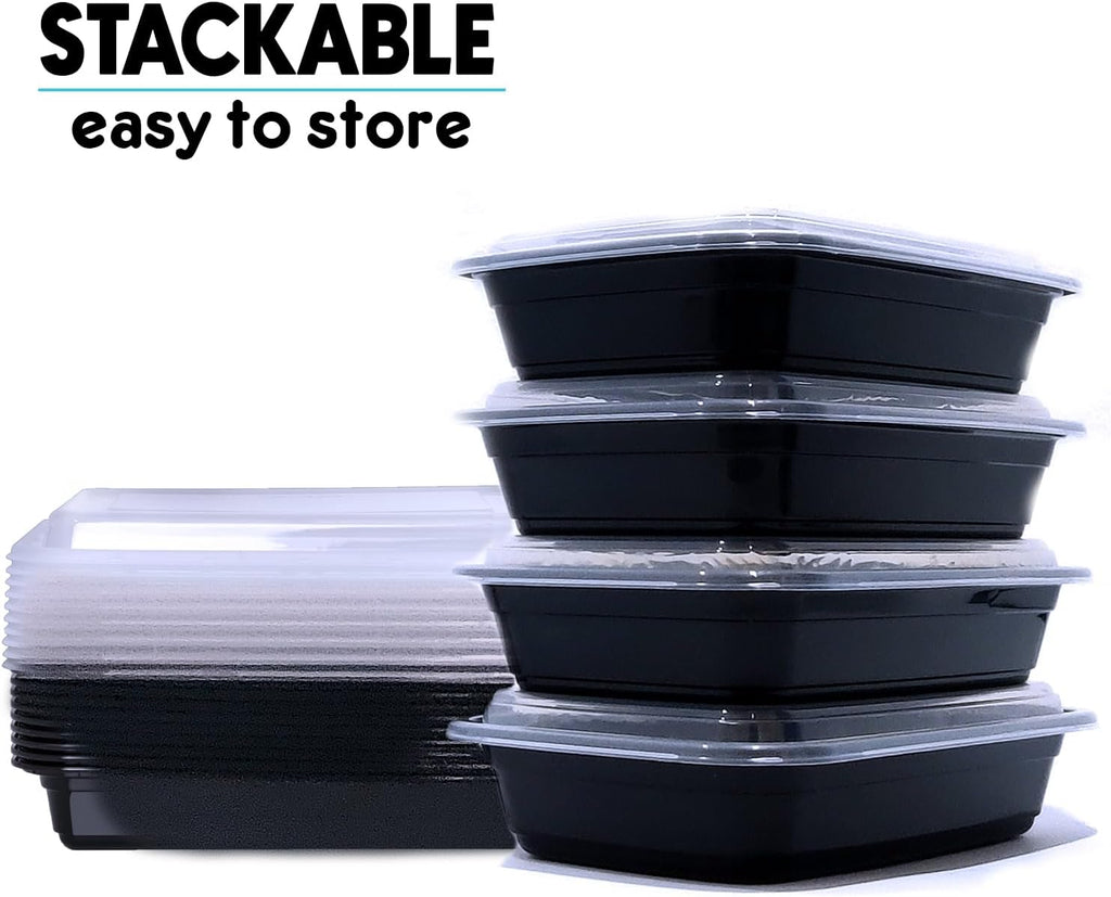 Meal Prep Containers | 28oz | Microwave, Freezer & Dishwasher Safe - Omrel