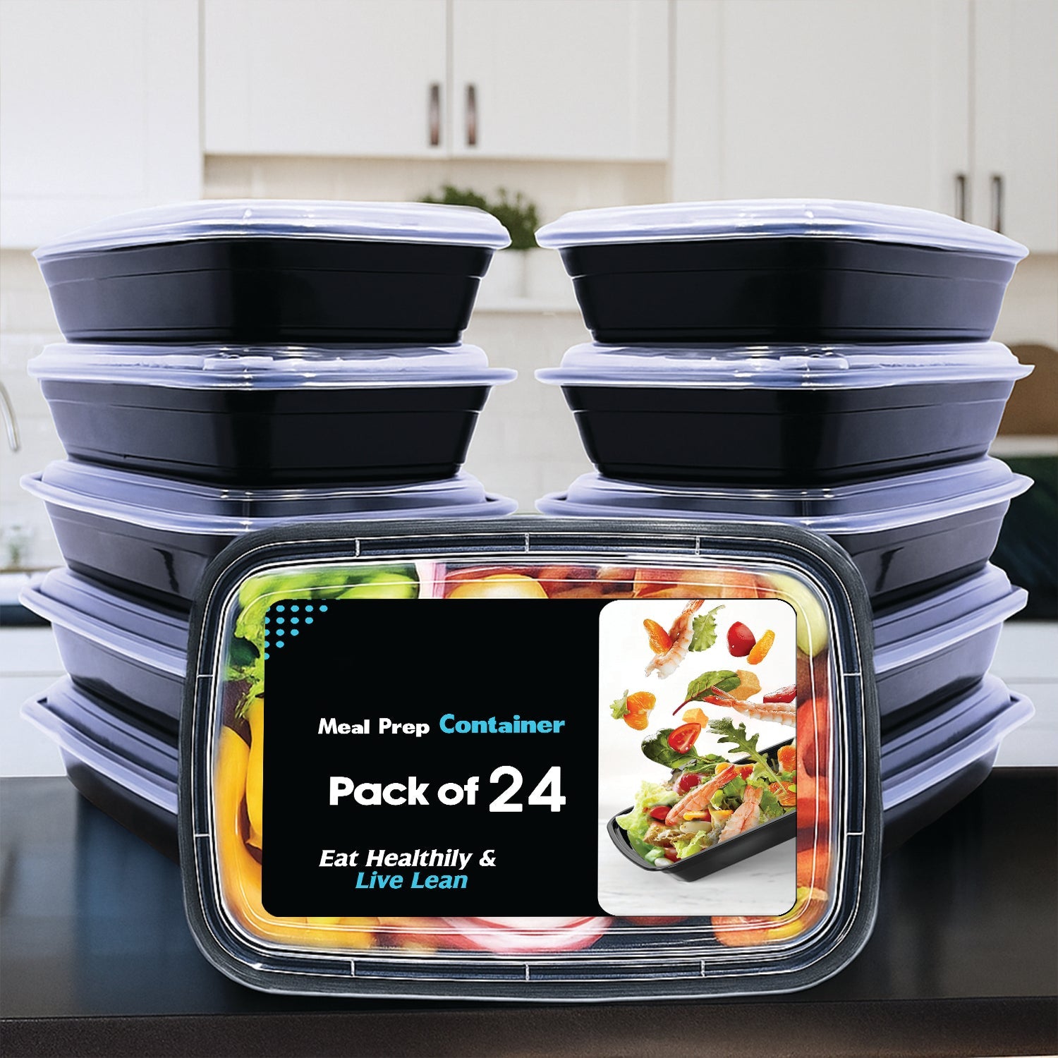 Meal Prep Containers | 28oz | Microwave, Freezer & Dishwasher Safe - Omrel
