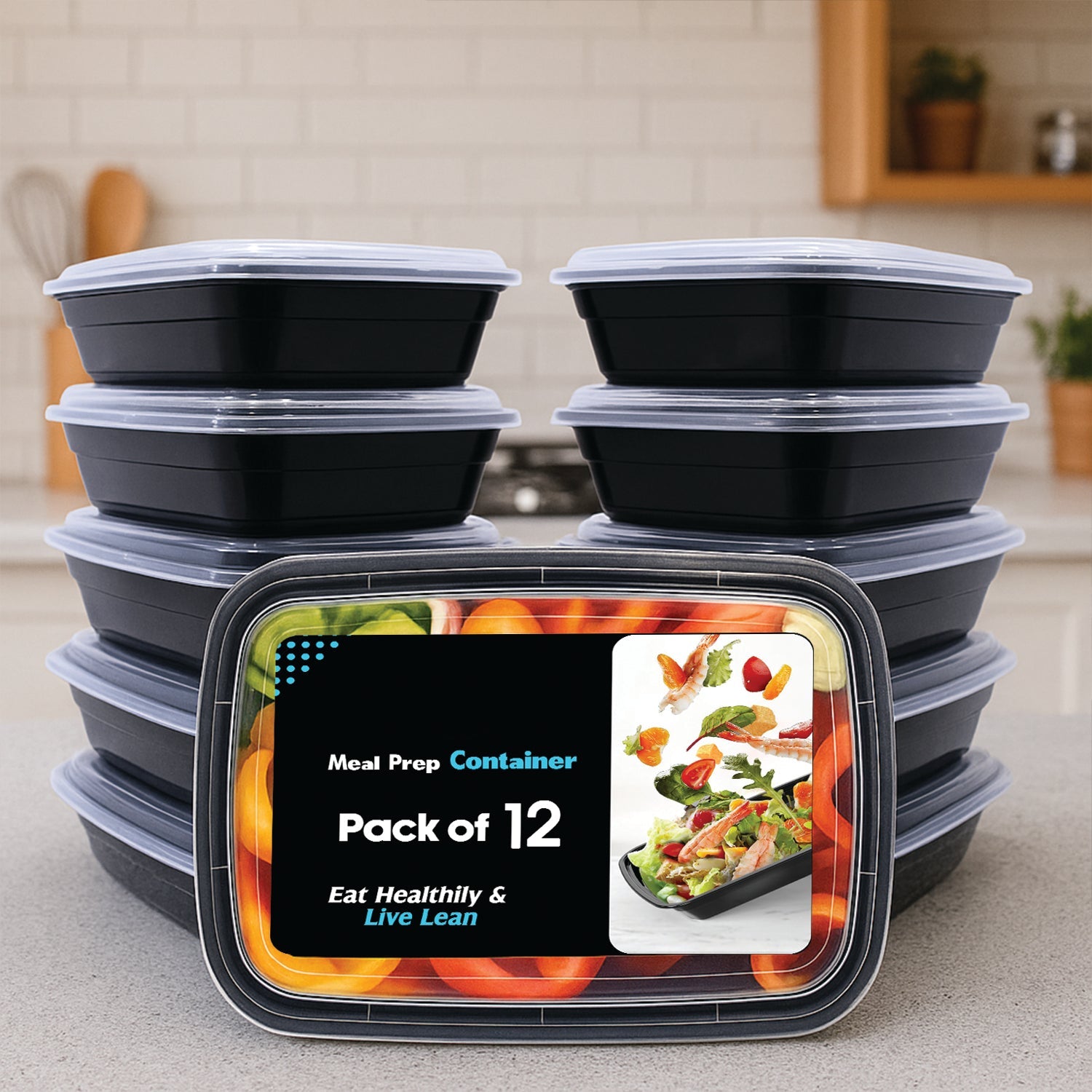 Meal Prep Containers | 28oz | Microwave, Freezer & Dishwasher Safe - Omrel