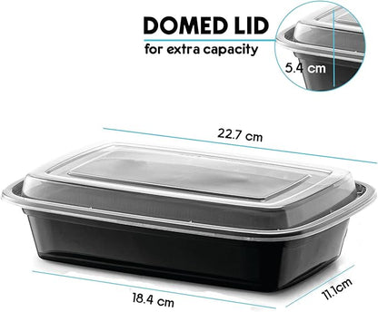 Meal Prep Containers | 28oz | Microwave, Freezer & Dishwasher Safe - Omrel