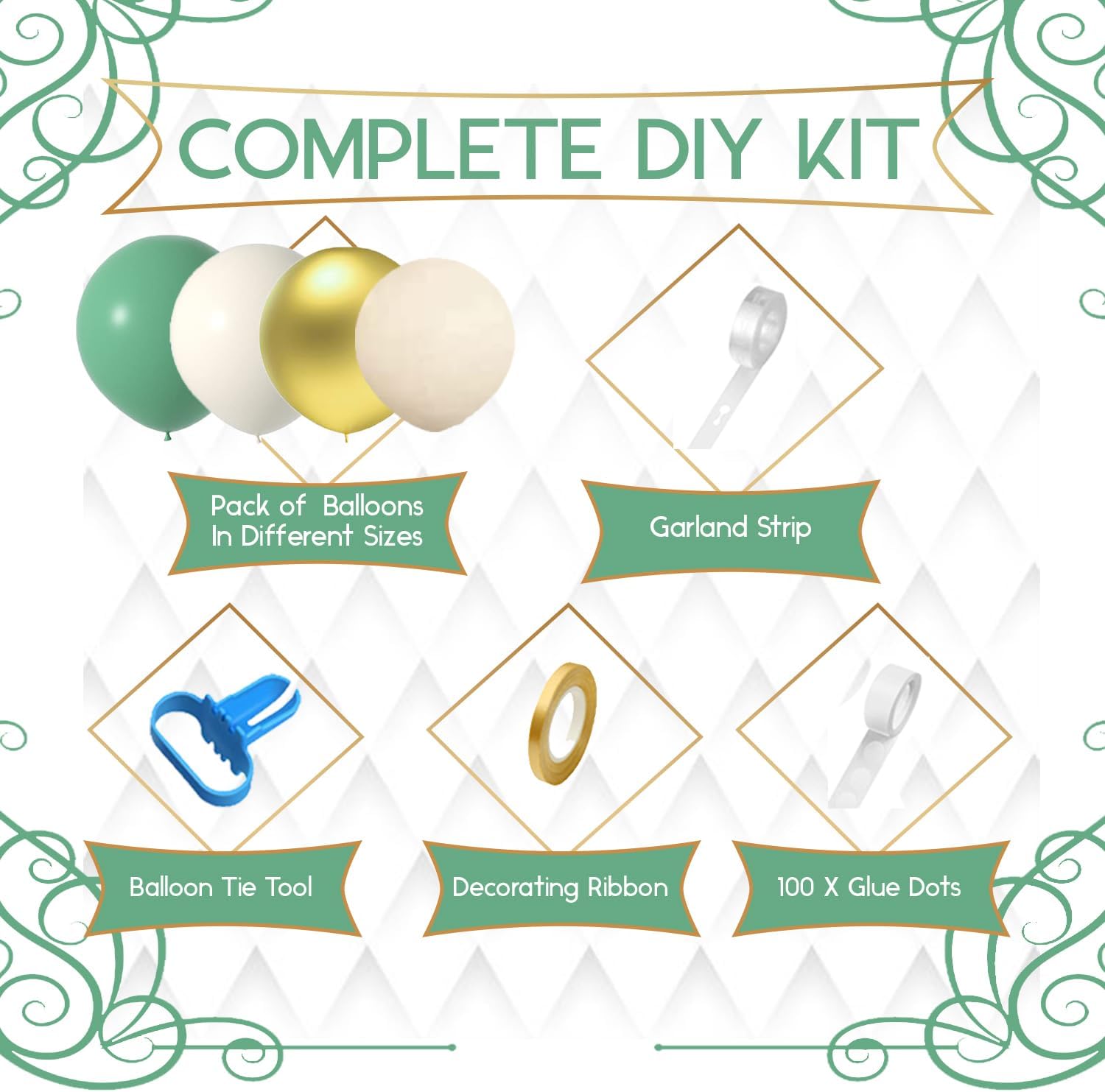 Sage Green Balloon Arch Kit | Perfect For Birthdays, Weddings & Party Décor - Omrel