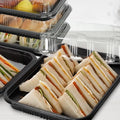 Sandwich Platter Trays | Reusable Food Platters With Lids | BPA - Free Plastic - Omrel