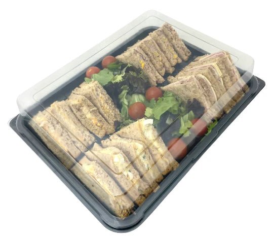Sandwich Platter Trays | Reusable Food Platters With Lids | BPA - Free Plastic - Omrel