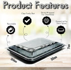 Sandwich Platter Trays | Reusable Food Platters With Lids | BPA - Free Plastic - Omrel