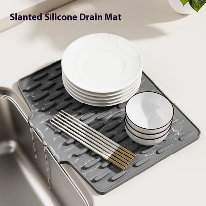 Slope Silicone Draining Pad | Kitchen Countertop Drying Mat - Omrel