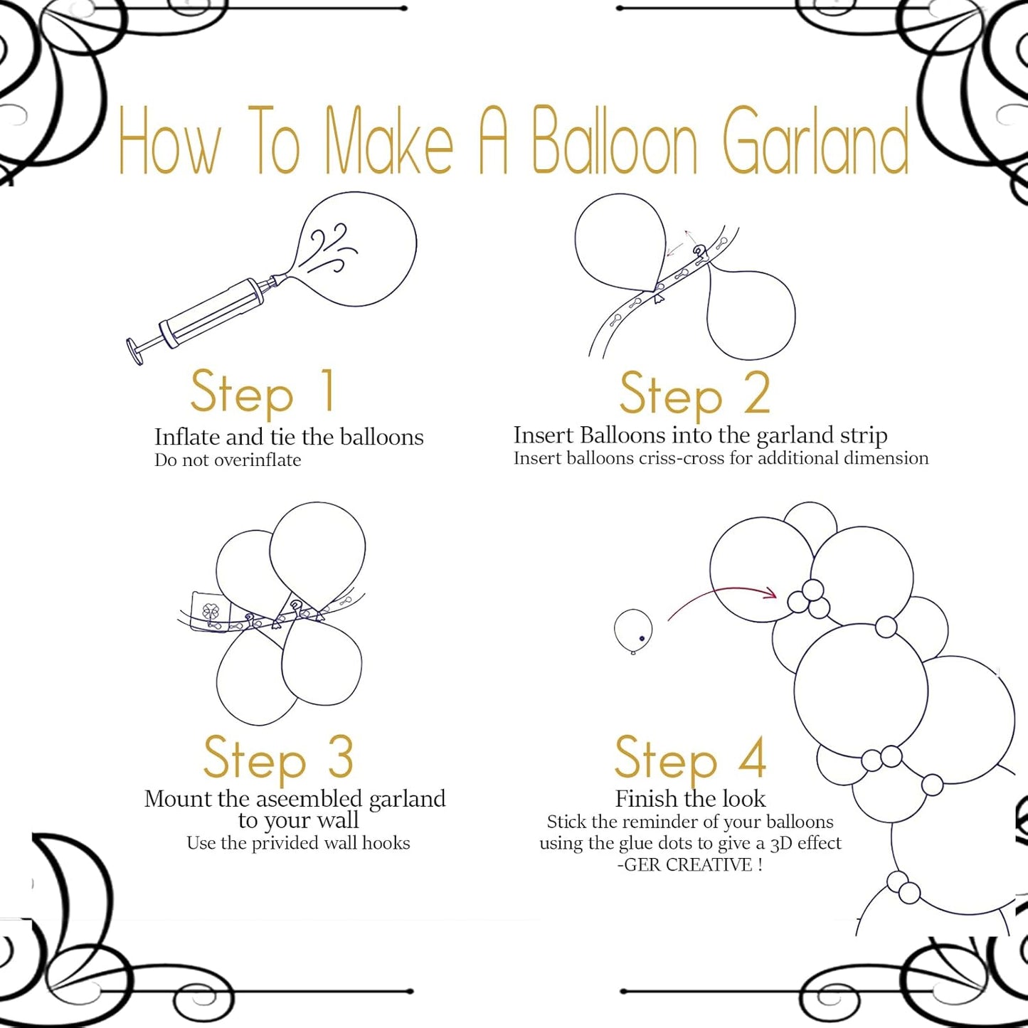 White & Gold Balloon Arch Kit | Perfect For Weddings, Birthdays & Baby Showers - Omrel