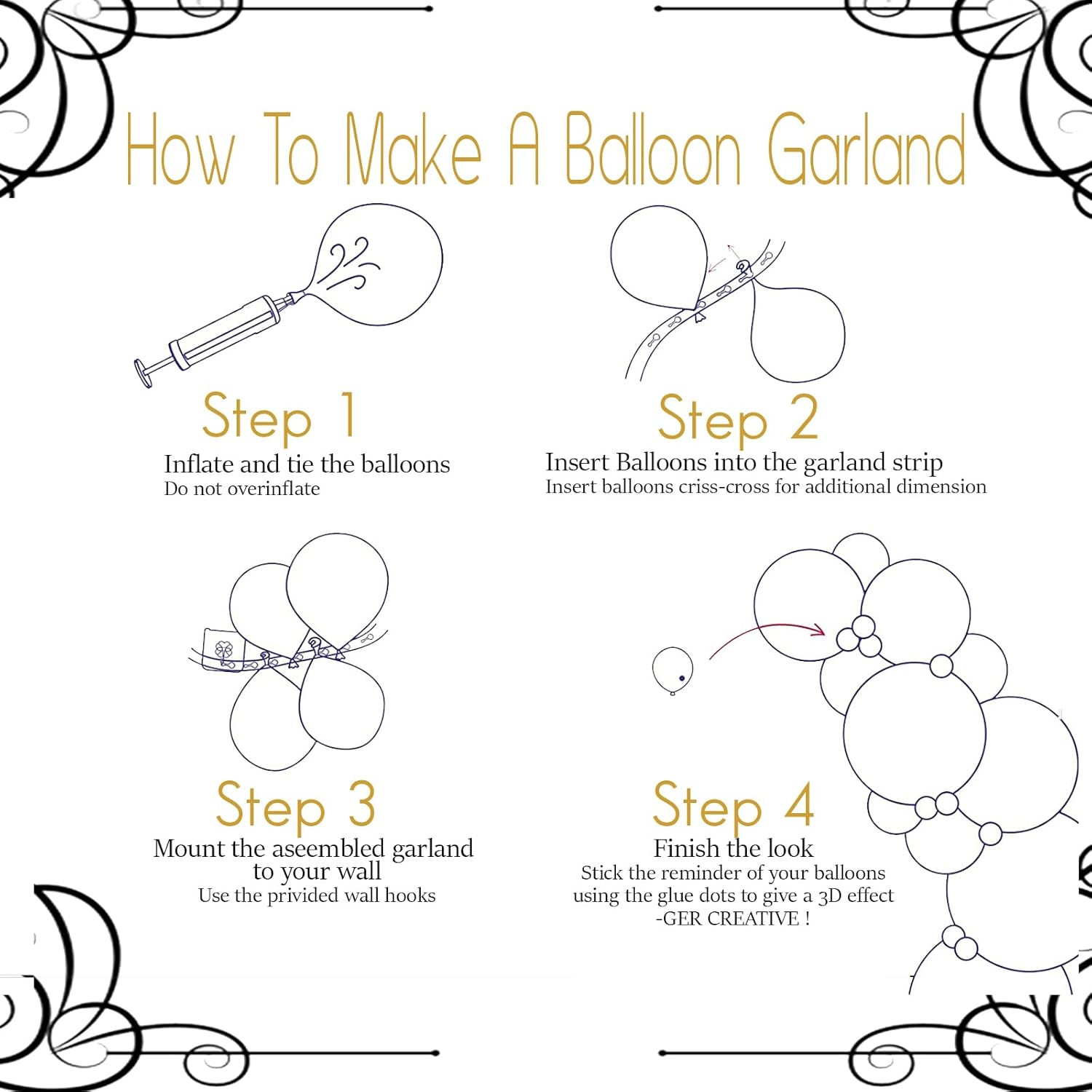 White & Gold Balloon Arch Kit | Perfect For Weddings, Birthdays & Baby Showers - Omrel