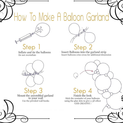 White & Gold Balloon Arch Kit | Perfect For Weddings, Birthdays & Baby Showers - Omrel